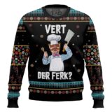 Hooktab Swedish Chef Vert Der Ferk Ugly Christmas Sweater