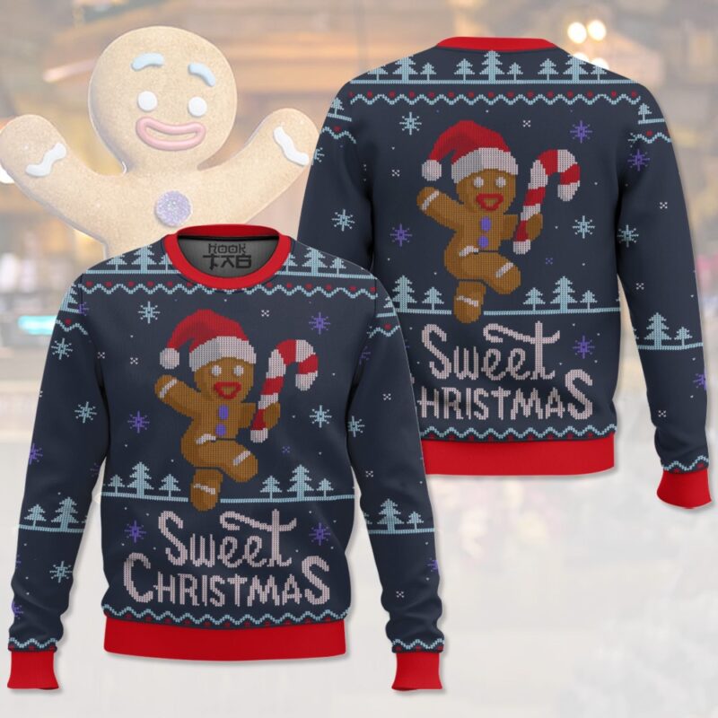 Hooktab Sweet Christmas Cookies Shrek Ugly Christmas Sweater Hooktab Sweet Christmas Cookies Shrek Ugly Christmas Sweater
