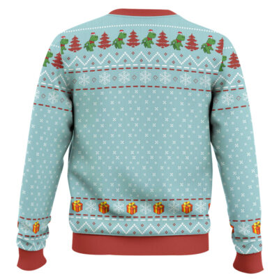 Hooktab T-Rex And Christmas Tree Ugly Christmas Sweater