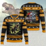 Hooktab T-rex Jurassic World Ugly Christmas Sweater