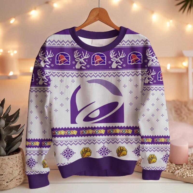Hooktab Taco Bell Ugly Christmas Sweater Hooktab Taco Bell Ugly Christmas Sweater