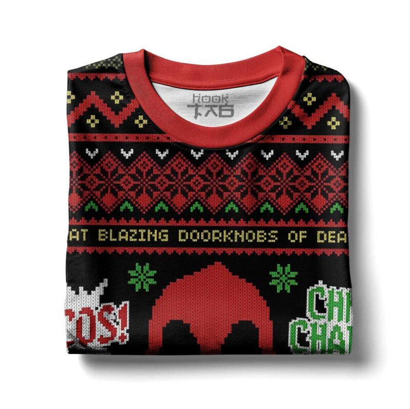 Hooktab Tacos! Chiki-changa! Deadpool Ugly Christmas Sweater Hooktab Tacos! Chiki-changa! Deadpool Ugly Christmas Sweater