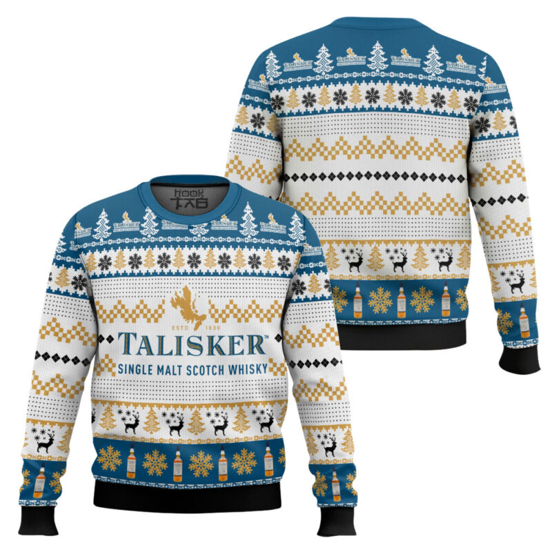 Hooktab Talisker Whisky Ugly Christmas Sweater Hooktab Talisker Whisky Ugly Christmas Sweater