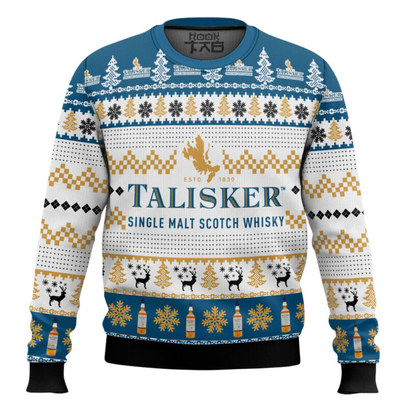 Hooktab Talisker Whisky Ugly Christmas Sweater