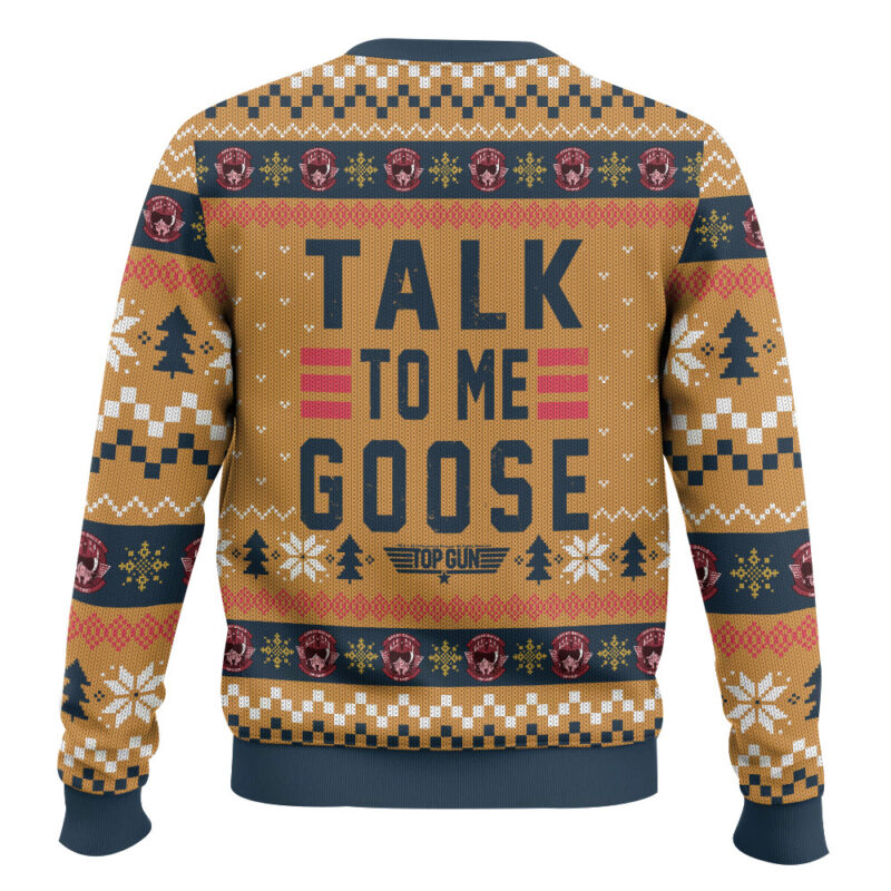 Hooktab Talk To Me Goose Top Gun Ugly Christmas Sweater Hooktab Talk To Me Goose Top Gun Ugly Christmas Sweater