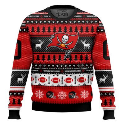 Hooktab Tampa Bay Buccaneers - Custom Name And Number Ugly Sweater