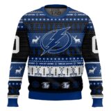 Hooktab Tampa Bay Lightning - Custom Name And Number Ugly Sweater