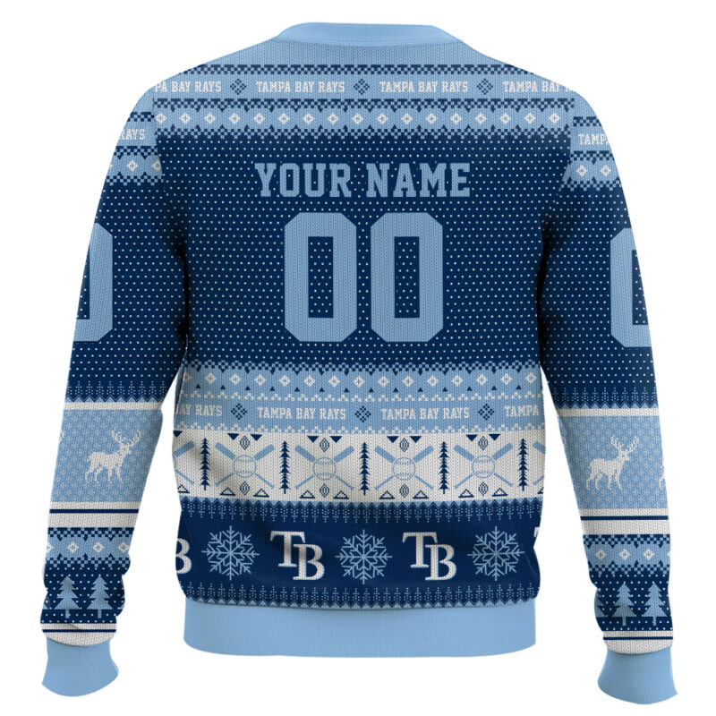 Hooktab Tampa Bay Rays - Custom Name And Number Ugly Sweater Hooktab Tampa Bay Rays - Custom Name And Number Ugly Sweater