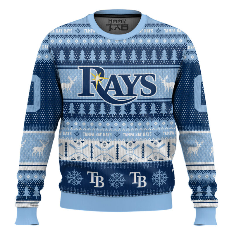Hooktab Tampa Bay Rays - Custom Name And Number Ugly Sweater