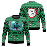 Hooktab Tanjiro Kamado Ugly Christmas Sweater