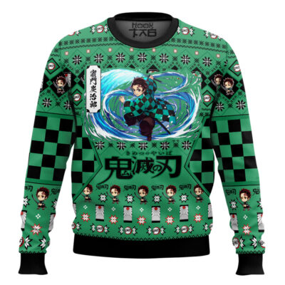 Hooktab Tanjiro Kamado Ugly Christmas Sweater