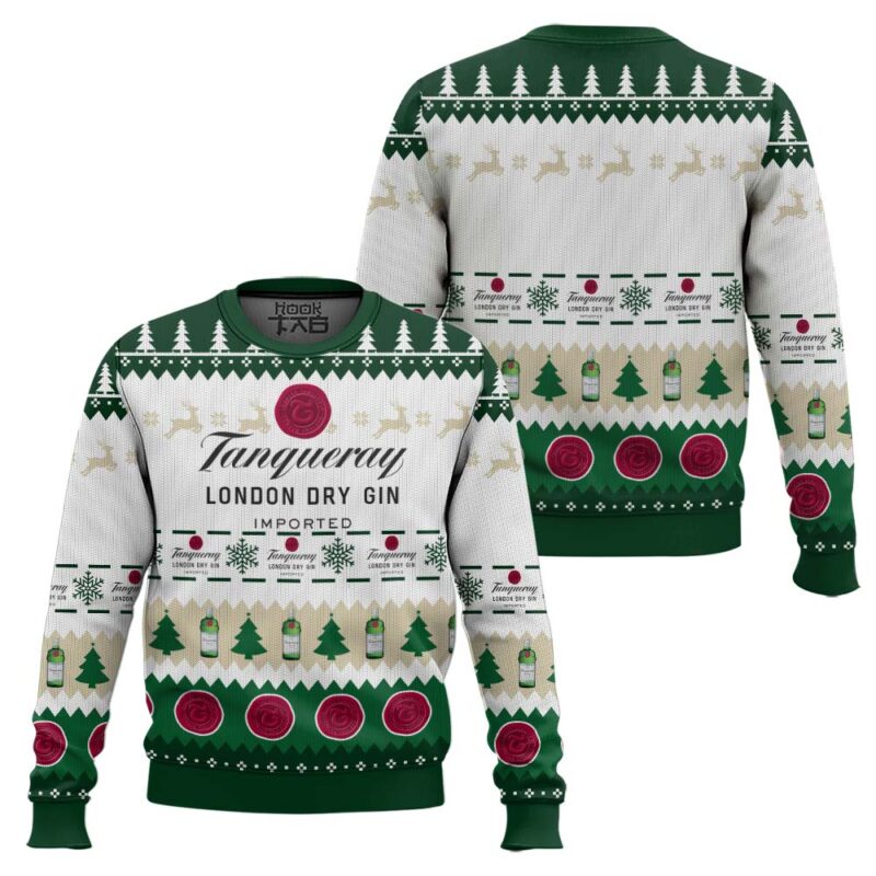Hooktab Tanqueray London Dry Gin Ugly Christmas Sweater Hooktab Tanqueray London Dry Gin Ugly Christmas Sweater