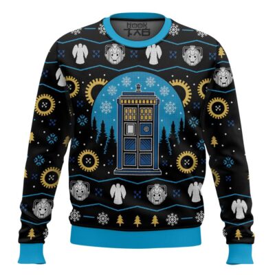 Hooktab Tardis Doctor Who Ugly Christmas Sweater