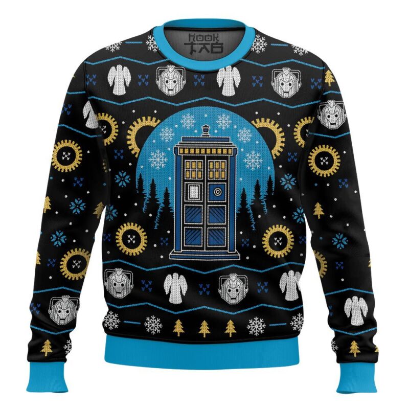 Hooktab Tardis Doctor Who Ugly Christmas Sweater