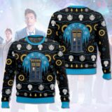 Hooktab Tardis Doctor Who Ugly Christmas Sweater