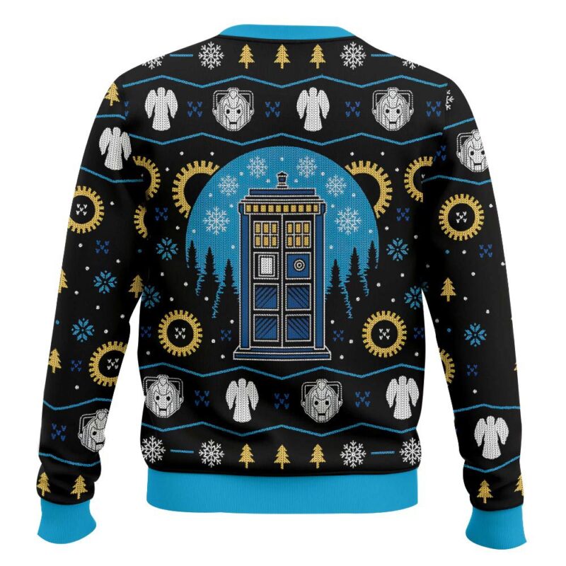 Hooktab Tardis Doctor Who Ugly Christmas Sweater Hooktab Tardis Doctor Who Ugly Christmas Sweater