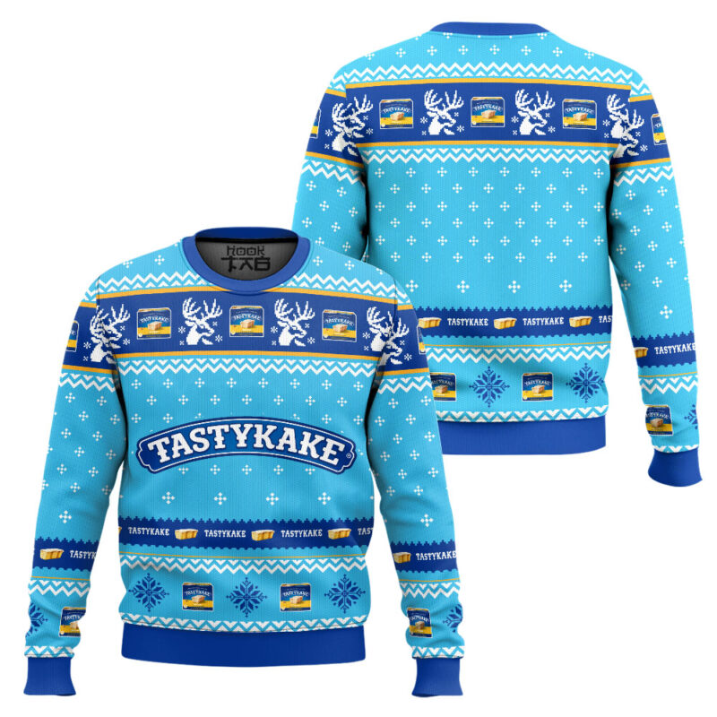 Hooktab Tastykake Ugly Christmas Sweater Hooktab Tastykake Ugly Christmas Sweater