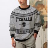 Hooktab T'challa Black Panther Ugly Christmas Sweater