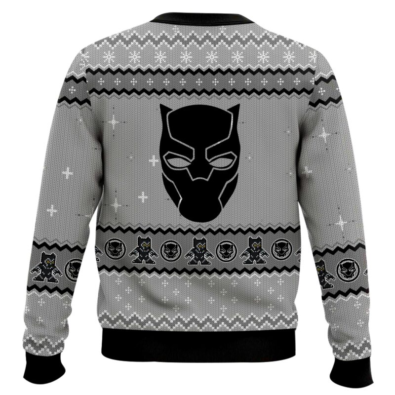 Hooktab T'challa Black Panther Ugly Christmas Sweater Hooktab T'challa Black Panther Ugly Christmas Sweater