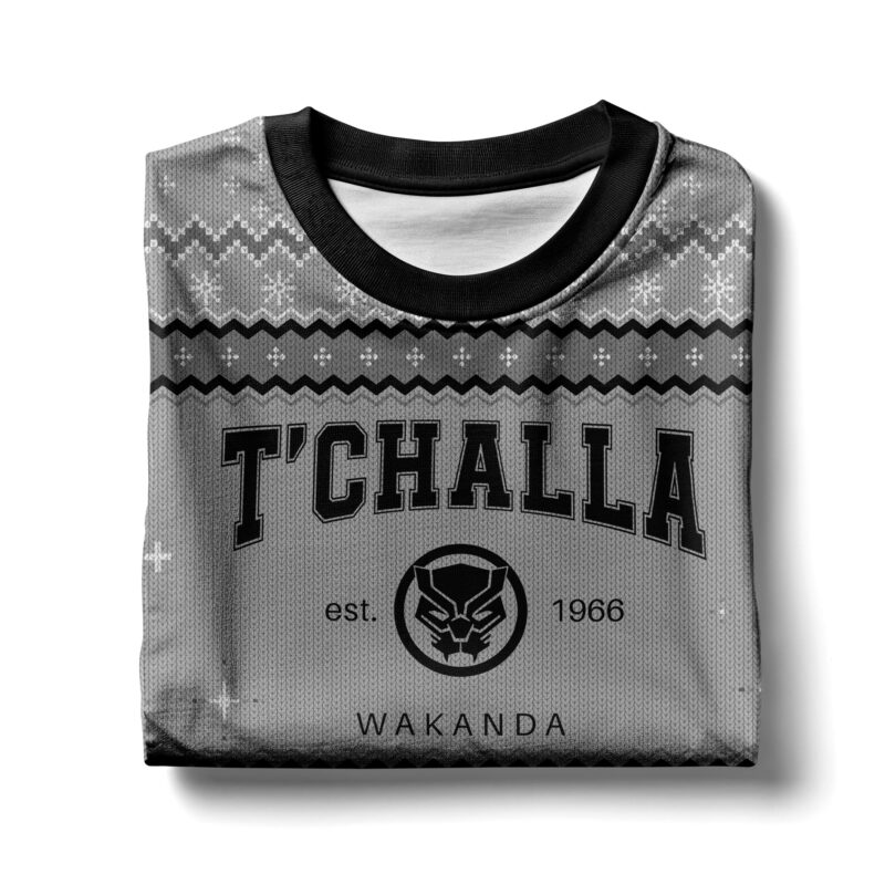 Hooktab T'challa Black Panther Ugly Christmas Sweater Hooktab T'challa Black Panther Ugly Christmas Sweater