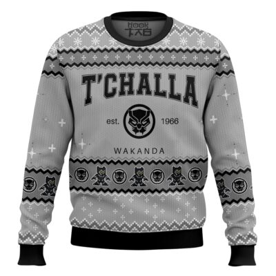 Hooktab T'challa Black Panther Ugly Christmas Sweater
