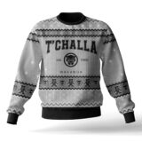 Hooktab T'challa Black Panther Ugly Christmas Sweater