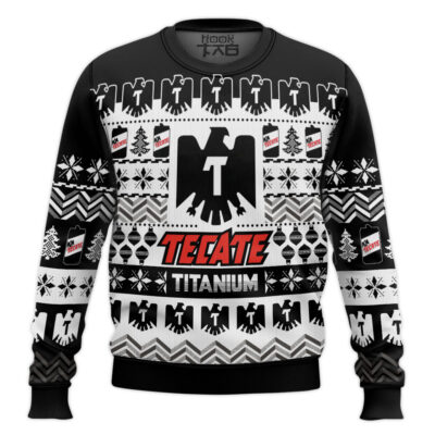Hooktab Tecate Titanium Beer Ugly Christmas Sweater