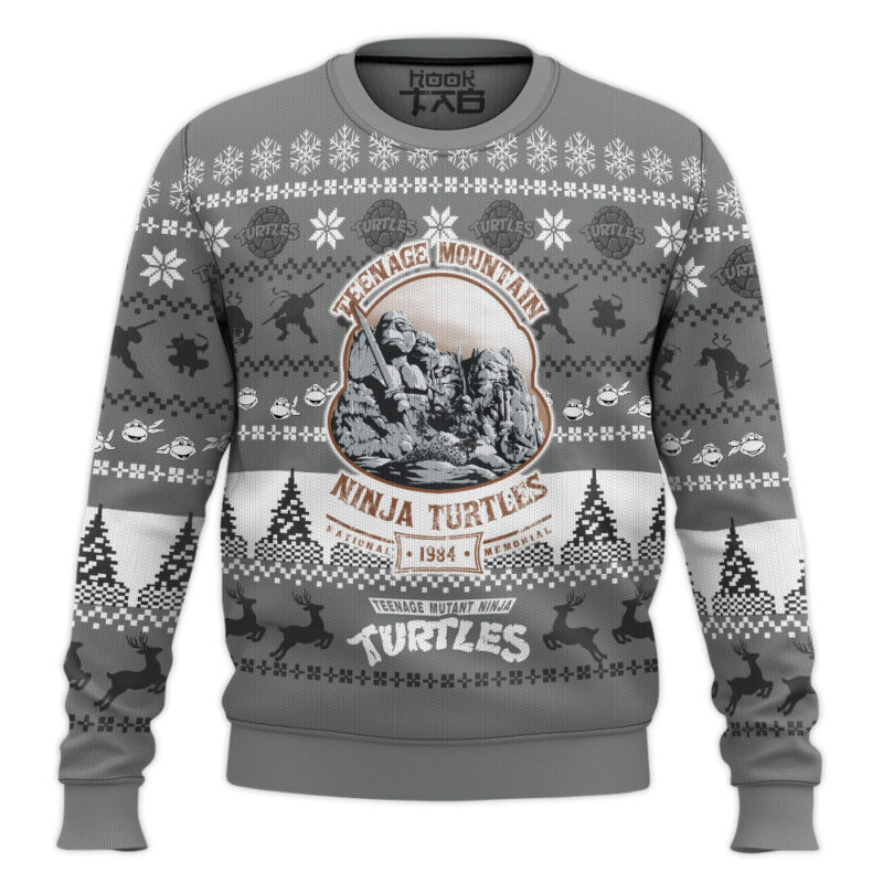 Hooktab Teenage Mountain Ninja Turtles Ugly Christmas Sweater