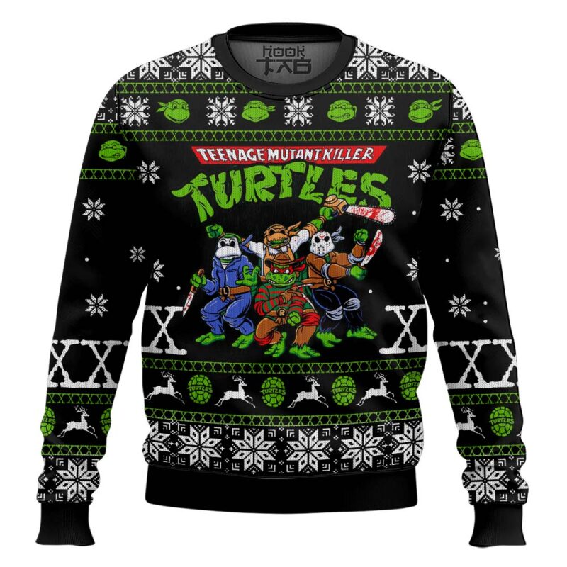 Hooktab Teenage Mutant Killer Ninja Turtles Ugly Christmas Sweater
