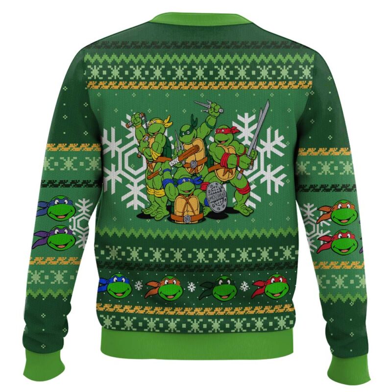Hooktab Teenage Mutant Ninja Turtles Ugly Christmas Sweater Hooktab Teenage Mutant Ninja Turtles Ugly Christmas Sweater