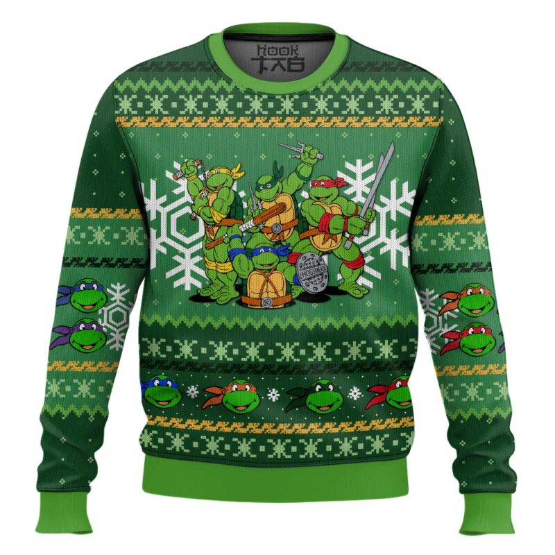 Hooktab Teenage Mutant Ninja Turtles Ugly Christmas Sweater