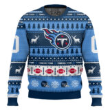 Hooktab Tennessee Titans - Custom Name And Number Ugly Sweater