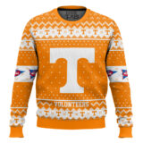 Hooktab Tennessee Volunteers - Custom Name And Number Ugly Christmas Sweater
