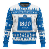 Hooktab Tequila 1800 Silver Ugly Christmas Sweater