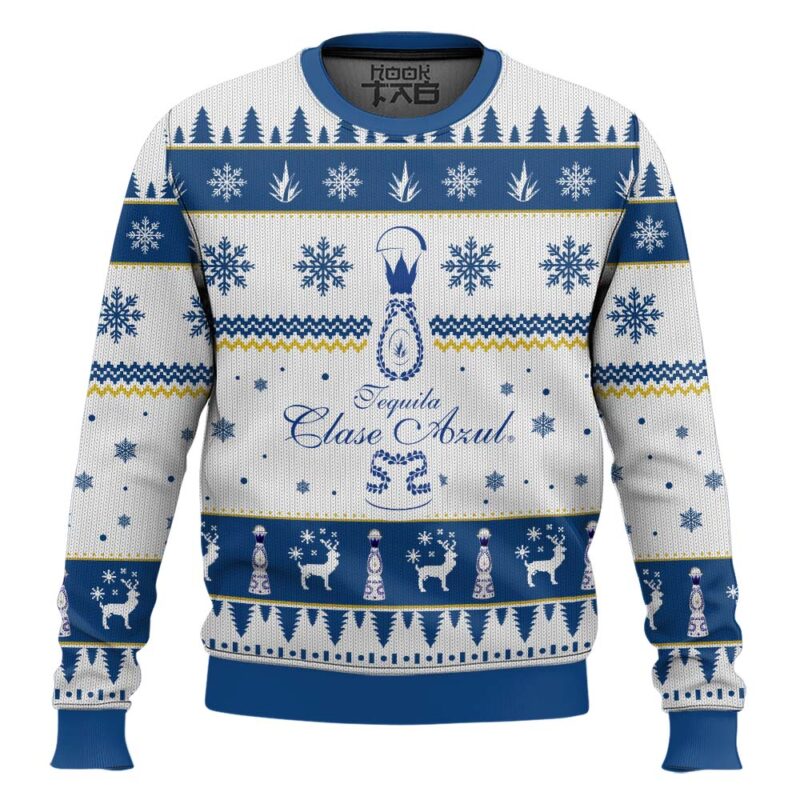 Hooktab Tequila Clase Azul Reposado Ugly Christmas Sweater