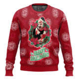 Hooktab Terrifier Happy Holidays Ugly Christmas Sweater