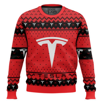 Hooktab Tesla Ugly Christmas Sweater