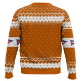 Hooktab Texas Longhorns - Custom Name And Number Ugly Christmas Sweater