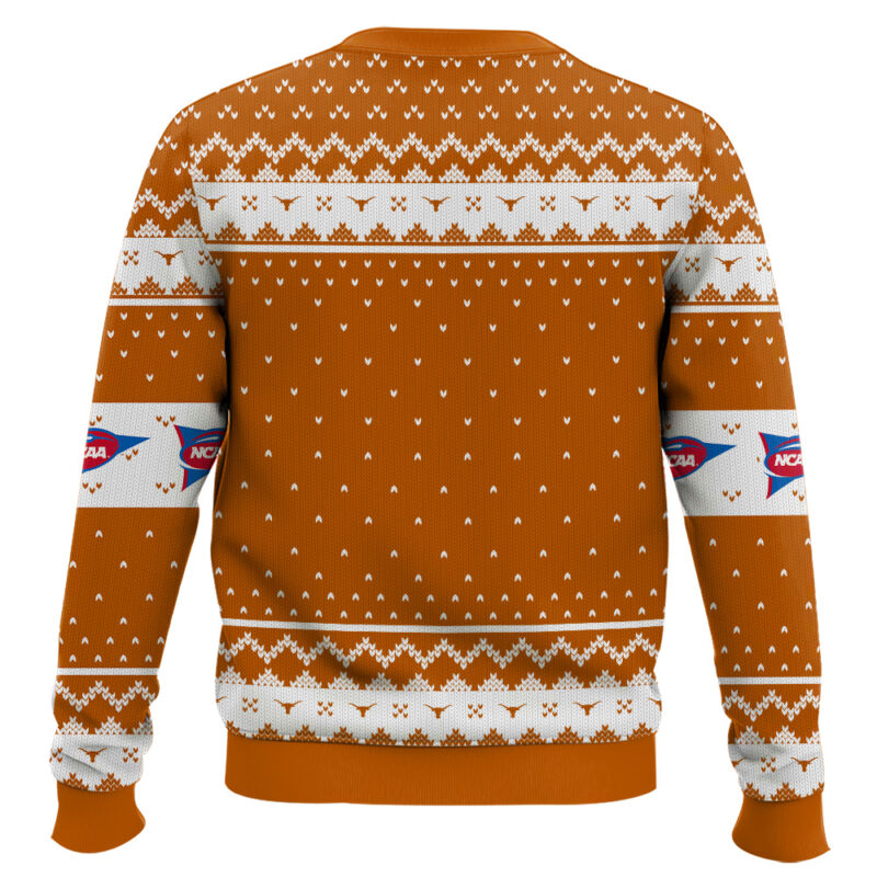 Hooktab Texas Longhorns - Custom Name And Number Ugly Christmas Sweater Hooktab Texas Longhorns - Custom Name And Number Ugly Christmas Sweater