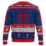 Hooktab Texas Rangers - Custom Name And Number Ugly Sweater