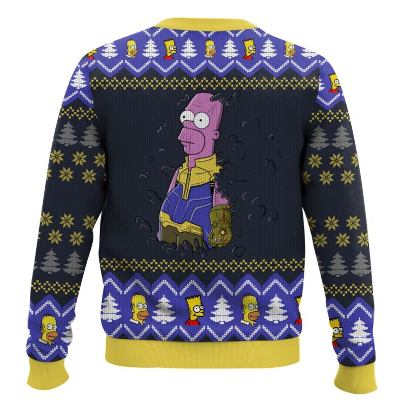 Hooktab Thannos Homer The Simpsons Ugly Christmas Sweater Hooktab Thannos Homer The Simpsons Ugly Christmas Sweater