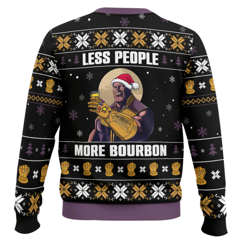 Hooktab Thanos Less People More Bourbon Ugly Christmas Sweater Hooktab Thanos Less People More Bourbon Ugly Christmas Sweater