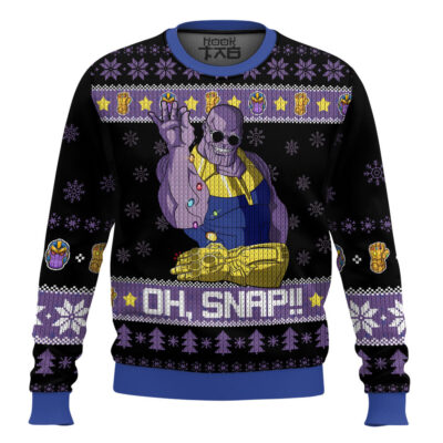 Hooktab Thanos Oh Snap Ugly Christmas Sweater