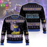 Hooktab Thanos Oh Snap Ugly Christmas Sweater