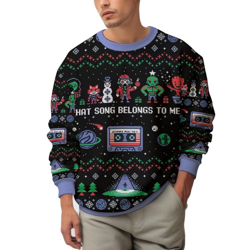 Hooktab That Song Belongs To Me Guardians Of The Galaxy Ugly Christmas Sweater Hooktab That Song Belongs To Me Guardians Of The Galaxy Ugly Christmas Sweater
