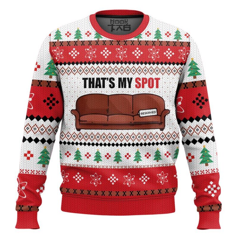Hooktab That's My Spot Sheldon Cooper The Big Bang Theory Ugly Christmas Sweater