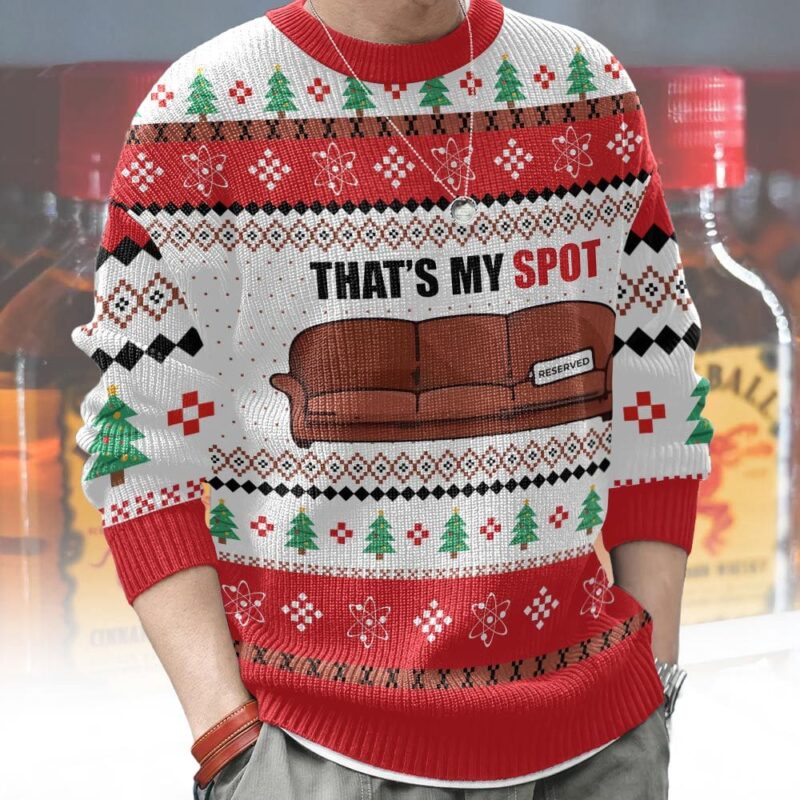 Hooktab That's My Spot Sheldon Cooper The Big Bang Theory Ugly Christmas Sweater Hooktab That's My Spot Sheldon Cooper The Big Bang Theory Ugly Christmas Sweater