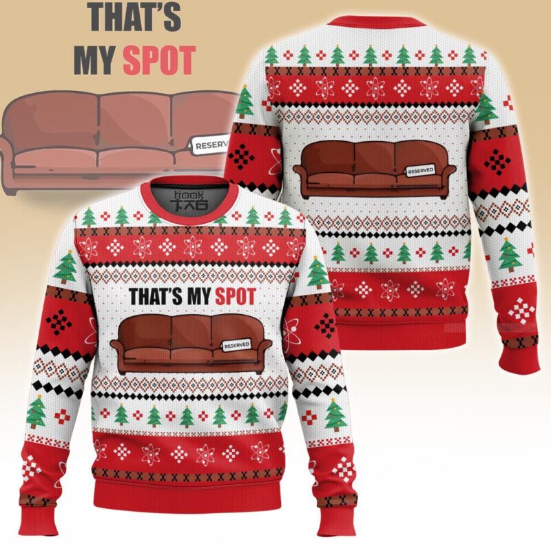 Hooktab That's My Spot Sheldon Cooper The Big Bang Theory Ugly Christmas Sweater Hooktab That's My Spot Sheldon Cooper The Big Bang Theory Ugly Christmas Sweater