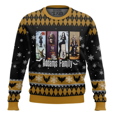 Hooktab The Addams Family Ugly Christmas Sweater