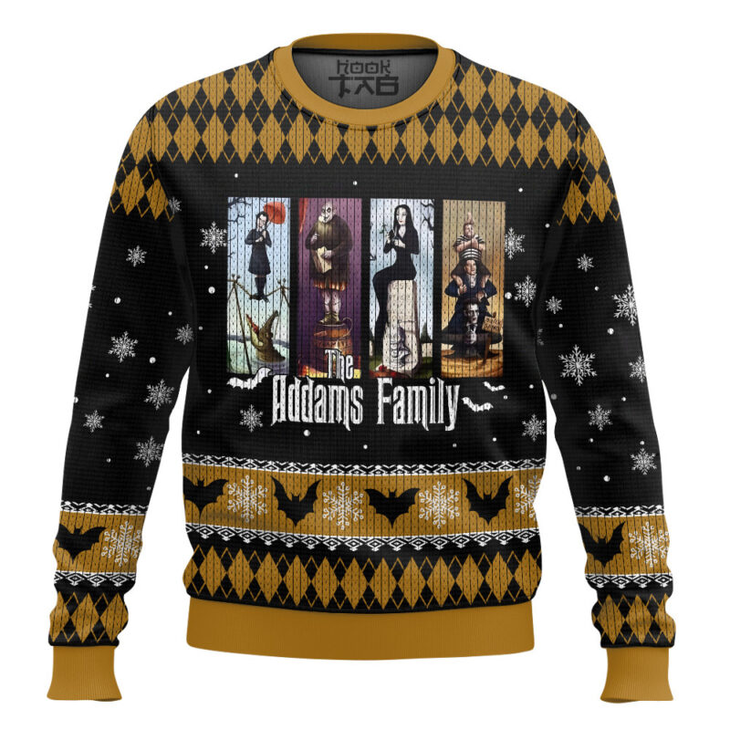 Hooktab The Addams Family Ugly Christmas Sweater